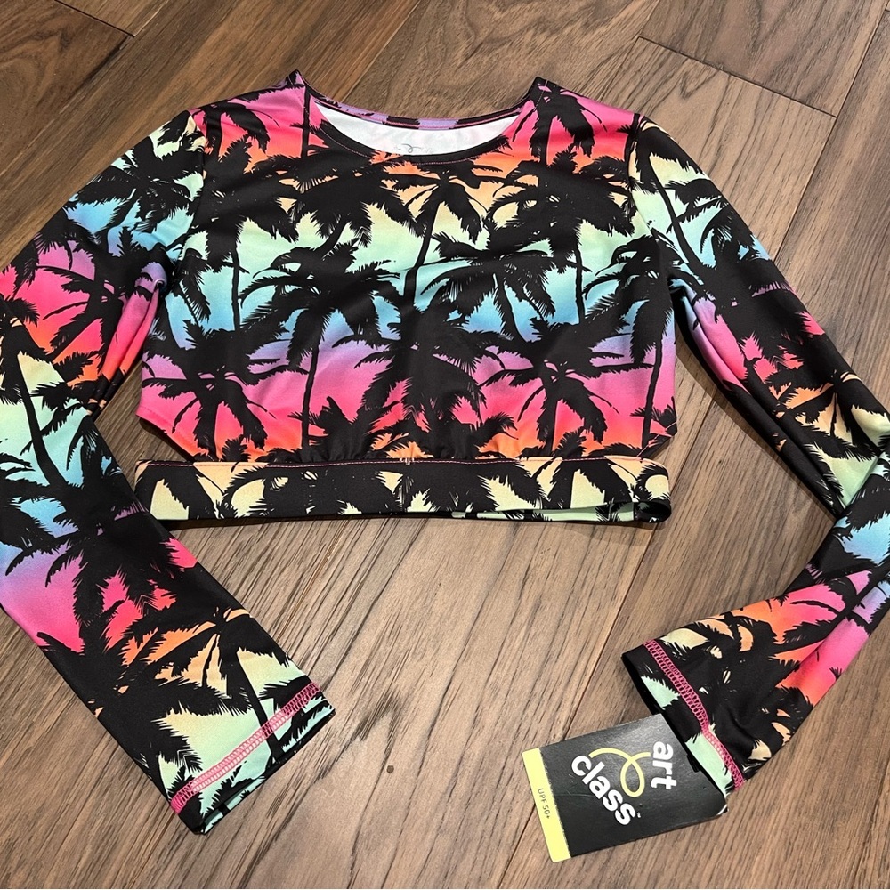 Target Art Class Girls Long-Sleeve Rashguard Top NWT